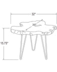 Skylar Live Edge Teak Wood Coffee Table