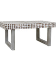 Mosaic 39" Rectangular Recycled Coconut Shell Coffee Table
