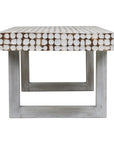Mosaic 39" Rectangular Recycled Coconut Shell Coffee Table