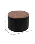 Kaia Munggur Wood 24" Tree Stump Coffee Table Solid Wood coffee table