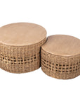 Laguna Lattice Weave Storage Coffee Table, Set of 2