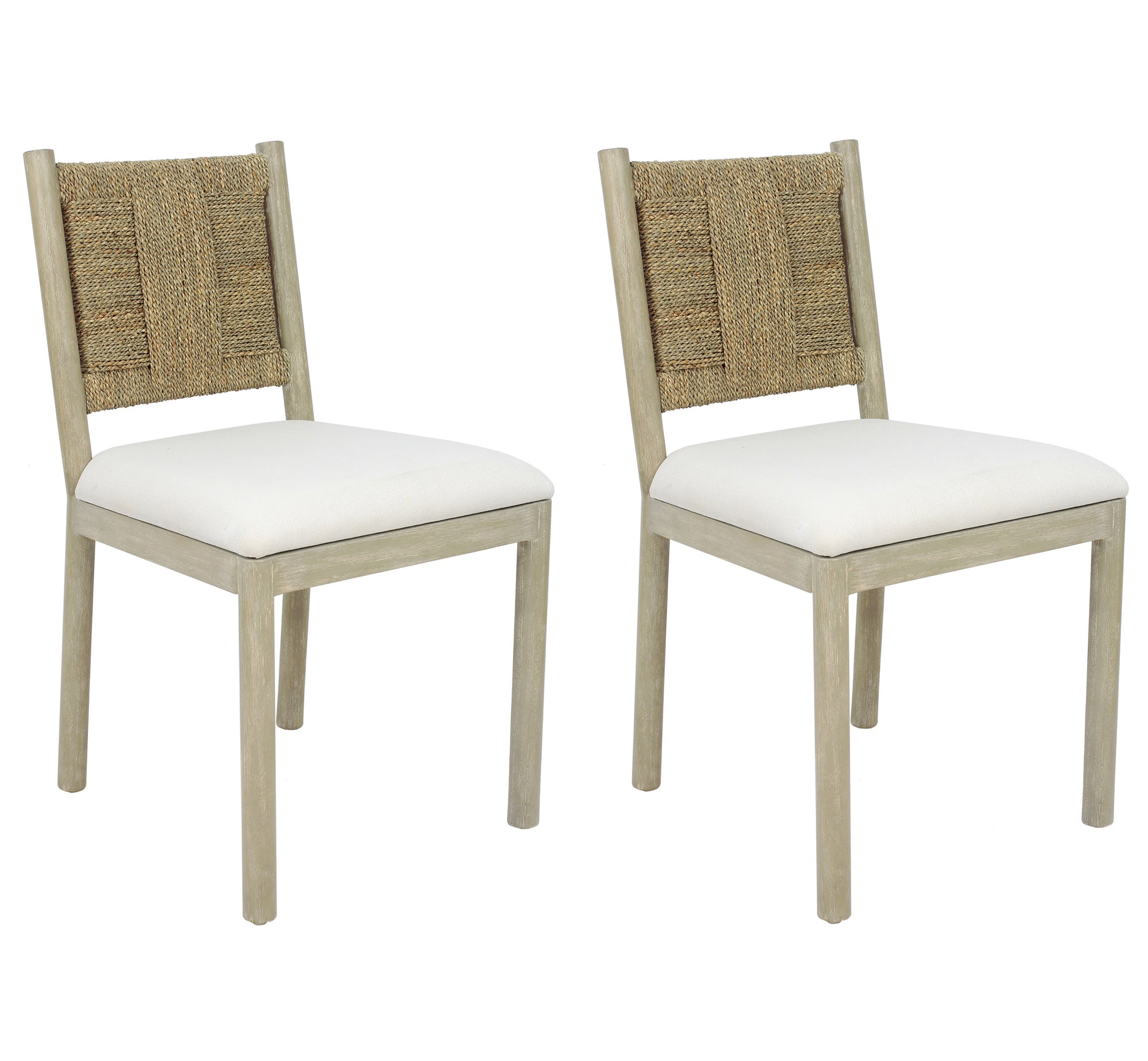 Indigo Road by Egypt Sherrod x East at Main Kauai Woven Seagrass Dining Chair, Set of 2
