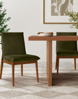 Nova Upholstered Solid Wood Dining Chairs (Set of 2)