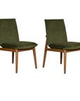 Nova Upholstered Solid Wood Dining Chairs (Set of 2)