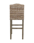 Duvall Handwoven Rattan and Teak Stool