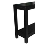 Petter Rectangular Solid Mindi Wood 47" Console Table with Shel