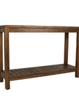 Petter Rectangular Solid Mindi Wood 47" Console Table with Shel