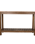 Petter Rectangular Solid Mindi Wood 47" Console Table with Shel