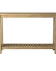 Petter Rectangular Solid Mindi Wood 47" Console Table with Shel