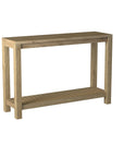 Petter Rectangular Solid Mindi Wood 47" Console Table with Shel