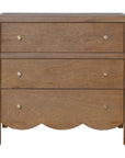 Morrowind Scallop Dresser with 3 Drawers Solid Wood dresser