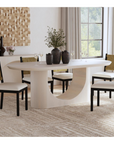 Celeste Arch Base 84"W Oval Dining Table