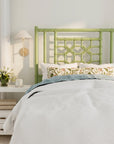 Annalisa Handwoven Rattan Lattice Headboard
