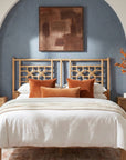 Annalisa Handwoven Rattan Lattice Headboard