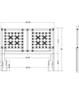 Annalisa Handwoven Rattan Lattice Headboard