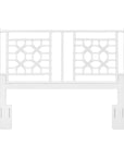 Full/Queen Annalisa Rattan Lattice Headboard Solid Wood headboard