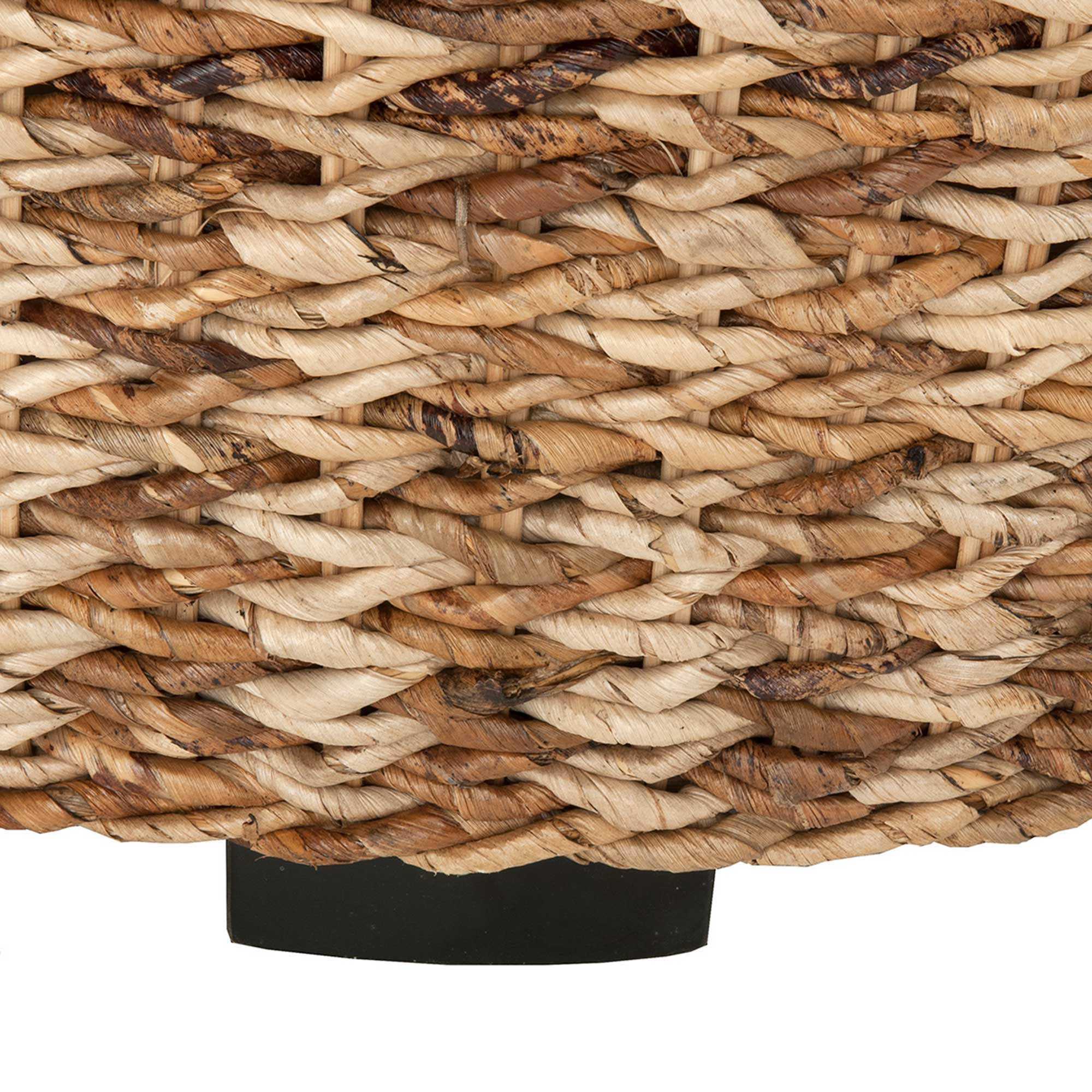 Liv Hand-Woven Natural Abaca Wood Round Coffee Table