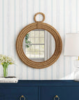 Daisy Round Jute Mirror