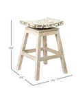 Lawson Wood and Coconut Counter Stool Solid Wood counter stool