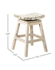 Lawson Wood & Coconut Counter Stool