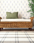 Naomi Woven Abaca Cushion Bench