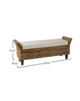Naomi Woven Abaca Cushion Bench