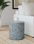 Mila Round Coconut Shell Accent Table