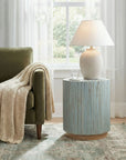Monroe Round Teak Wood End Table