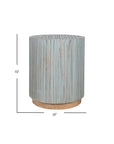 Monroe Round Teak Wood End Table