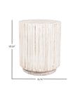 Monroe Round Teak Wood 16" End Table Solid Wood accent table
