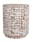Mila 20" Coconut Shell Accent Table