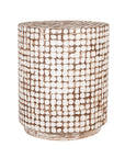 Mila 20" Coconut Shell Accent Table Solid Wood accent table