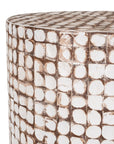 Mila 20" Coconut Shell Accent Table Solid Wood accent table