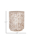 Mila Coconut Accent Table with Base