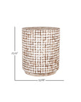 Mila 20" Coconut Shell Accent Table Solid Wood accent table