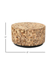 Mila 31" Round Coconut Shell Coffee Table