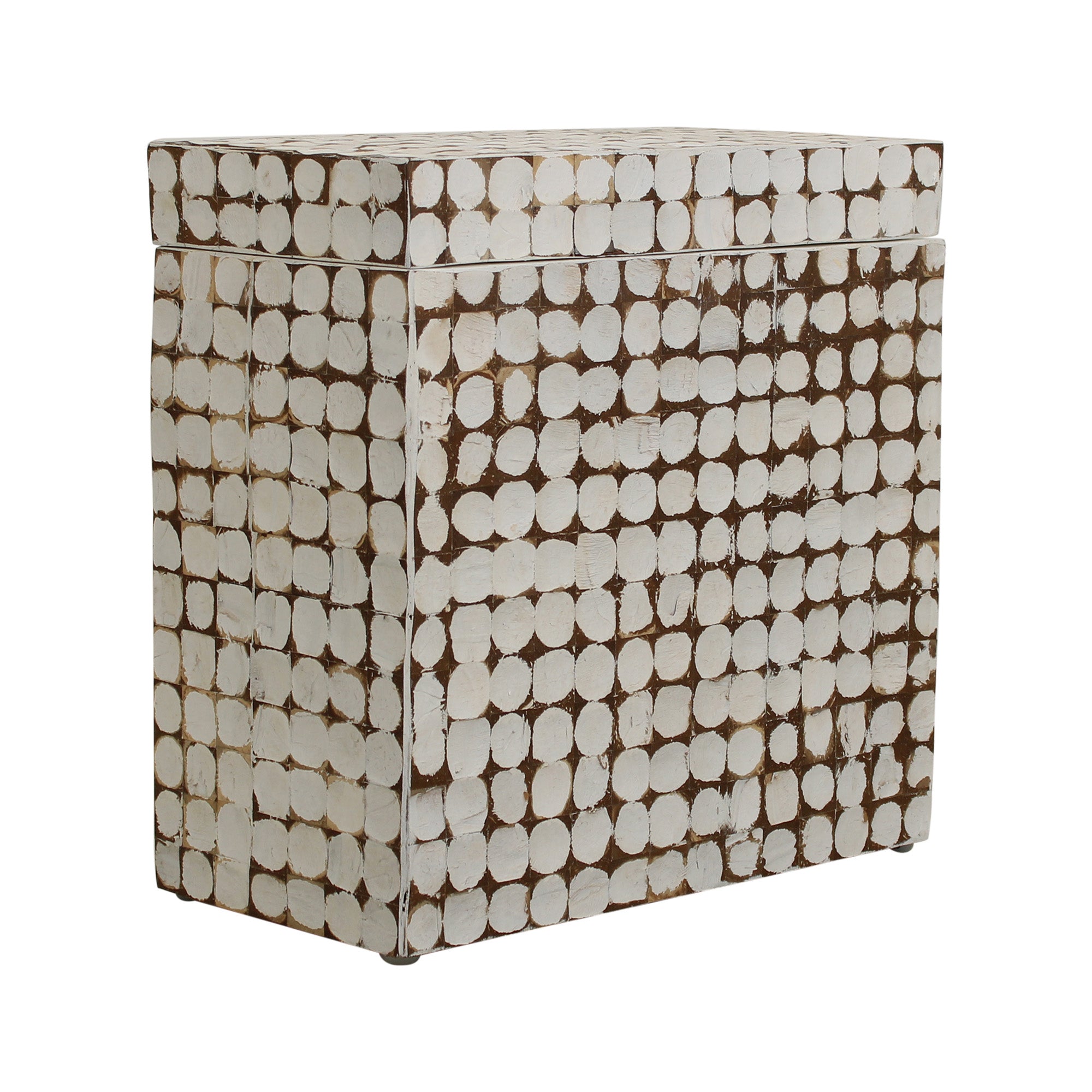 Juliette Coconut Accent Table with Storage – East at Main