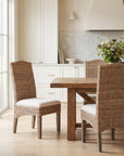 Duvall Handwoven Rattan Dining Chair, Set of 2