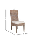 Duvall Rattan Dining Chairs, Set of 2