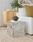 Juliette Square Recycled Coconut Shell 16" Accent Table