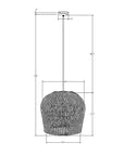 Rattan Tulip Handwoven 24" Pendant
