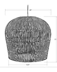 Rattan Tulip Handwoven 24" Pendant