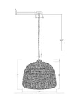 Indigo Road by Egypt Sherrod x East at Main Woven Manila Rope Dome Pendant