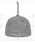 Indigo Road by Egypt Sherrod x East at Main Woven Manila Rope Dome Pendant