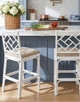 Stacie Rattan Lattice Back Stool