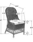Marietta Curved Back Rattan Dining Chair Solid Wood dining chair