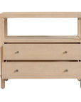 Gemma Solid Wood 2 Drawer Nightstand