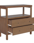 Gemma Rectangular Solid Bayur Wood 34" 2 Drawer Nightstand