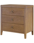 Haven 3 Drawer Nightstand Bayur wood, close-up detail