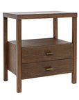 Wind Wood Rectangular Solid Wood 22" 2 Drawer Nightstand